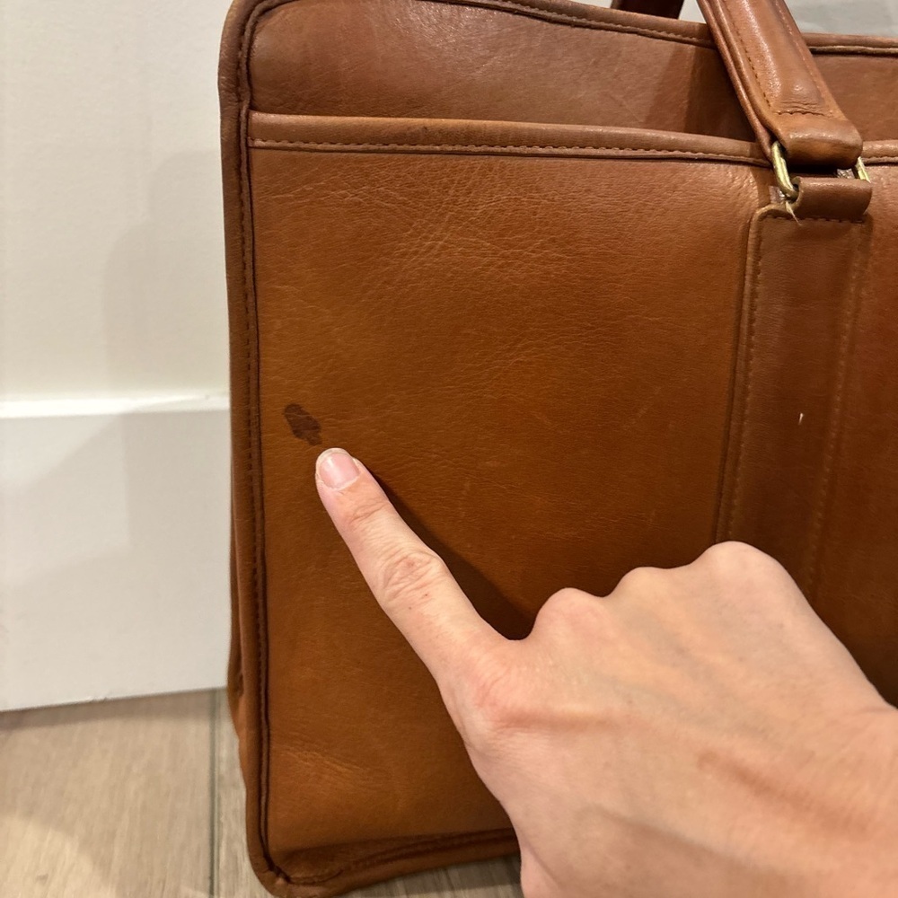 Vtg Coach Leather Embassy Briefcase Purse Handbag British Tan Brown Made in USA - Picture 8 of 12